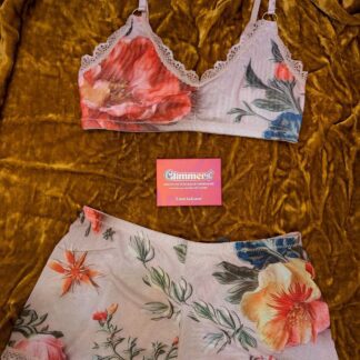 Floral Mesh Booty Shorts